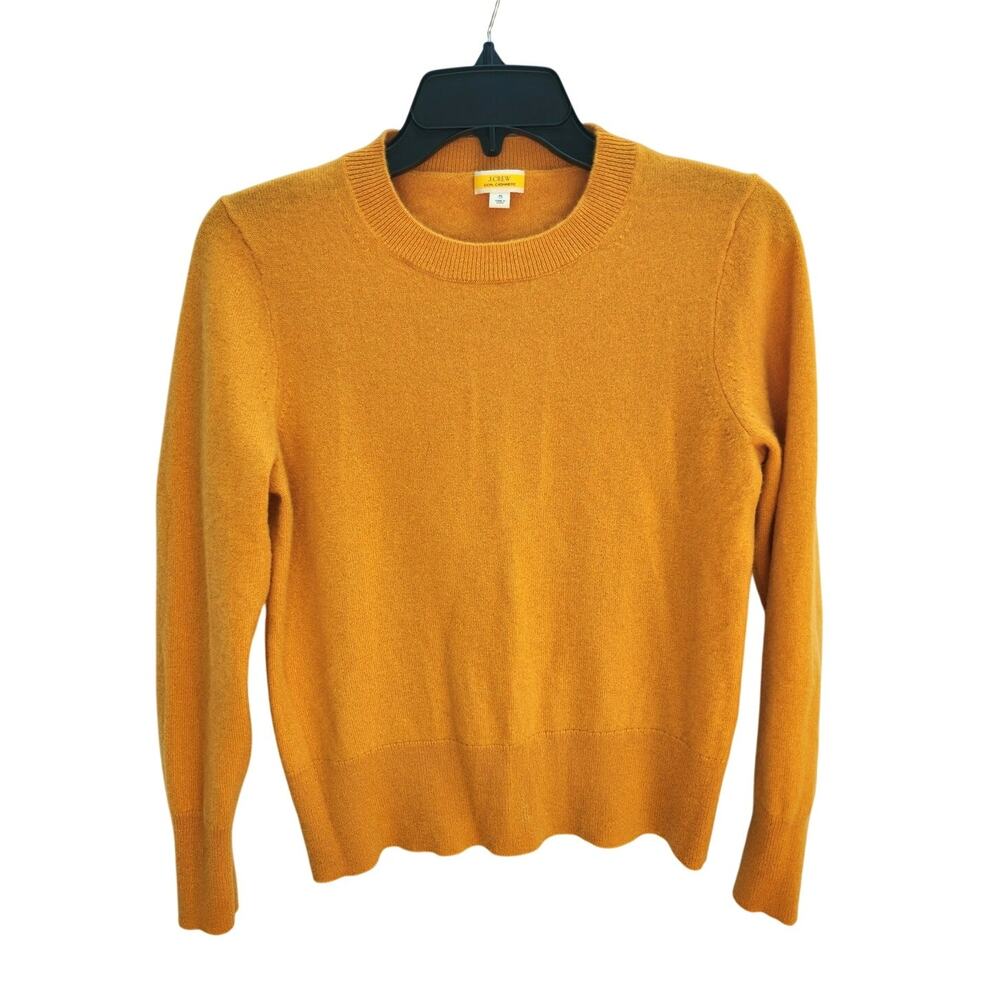 J.Crew 100% Cashmere Classic Fit Yellow Sweater – Size S